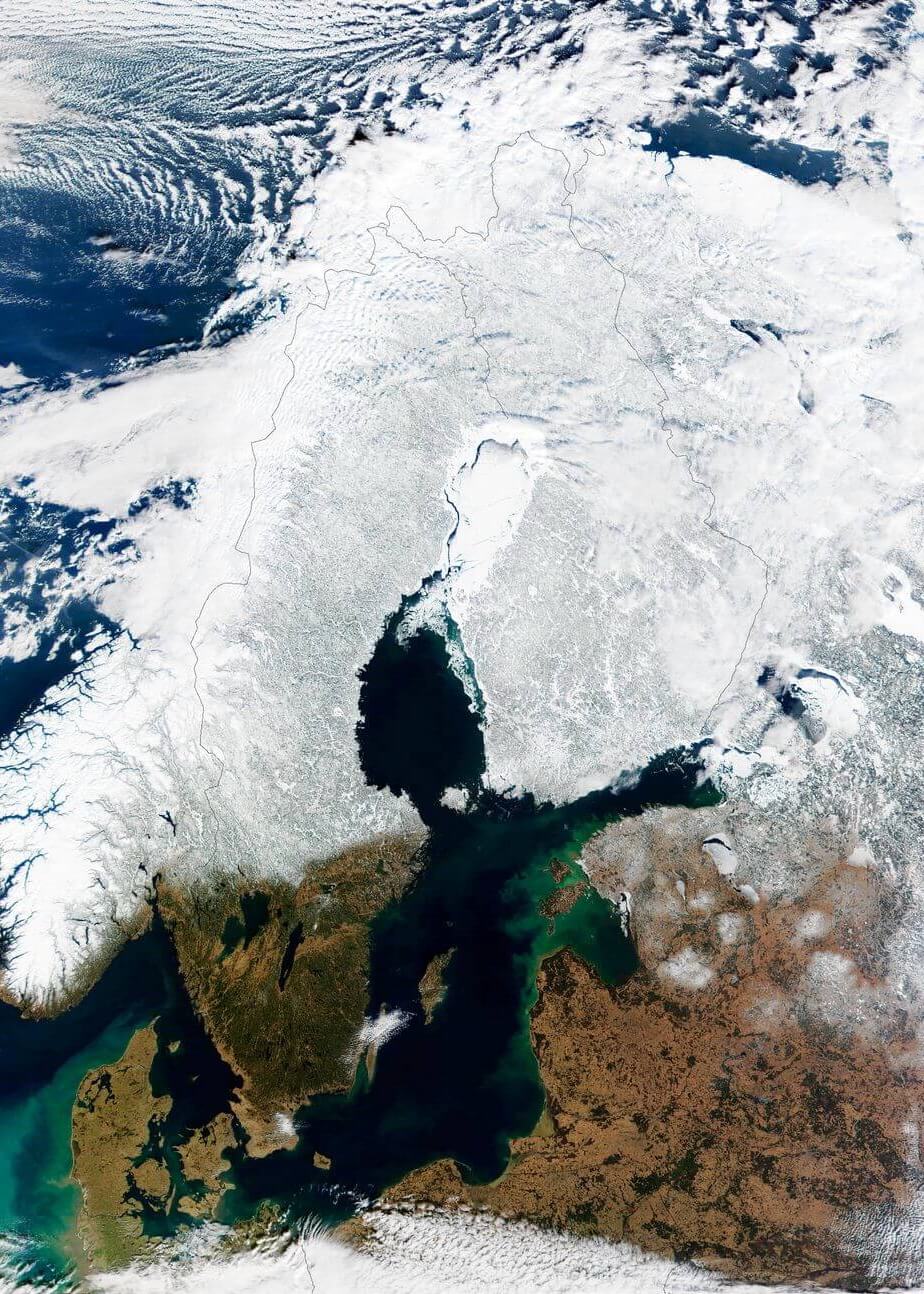 Scandinavia seen from space