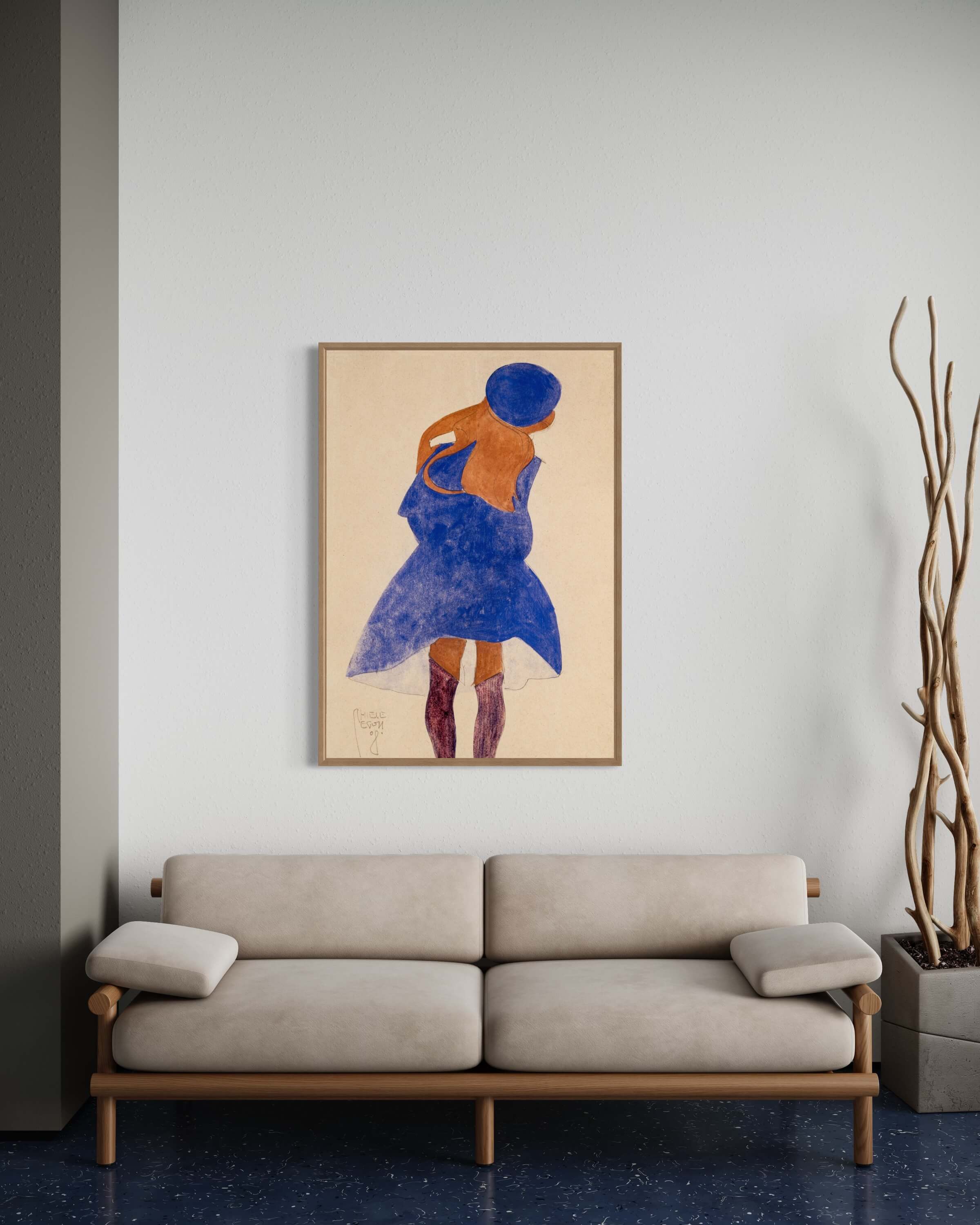 Standing Girl af Egon Schiele