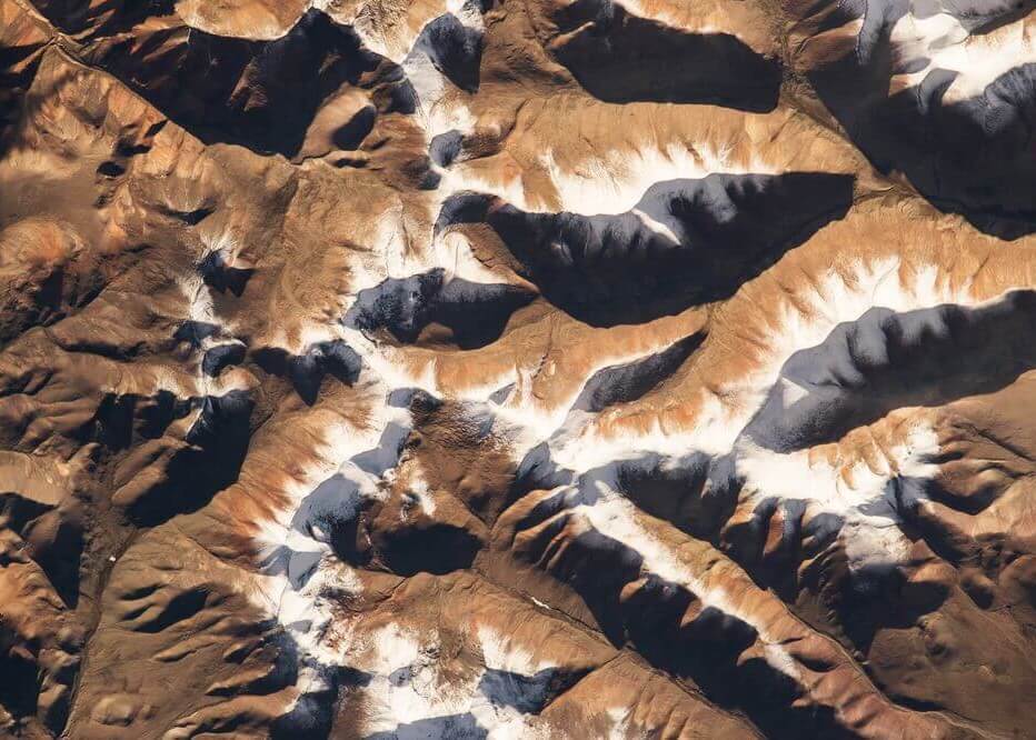 The Himalayas seen from the space station