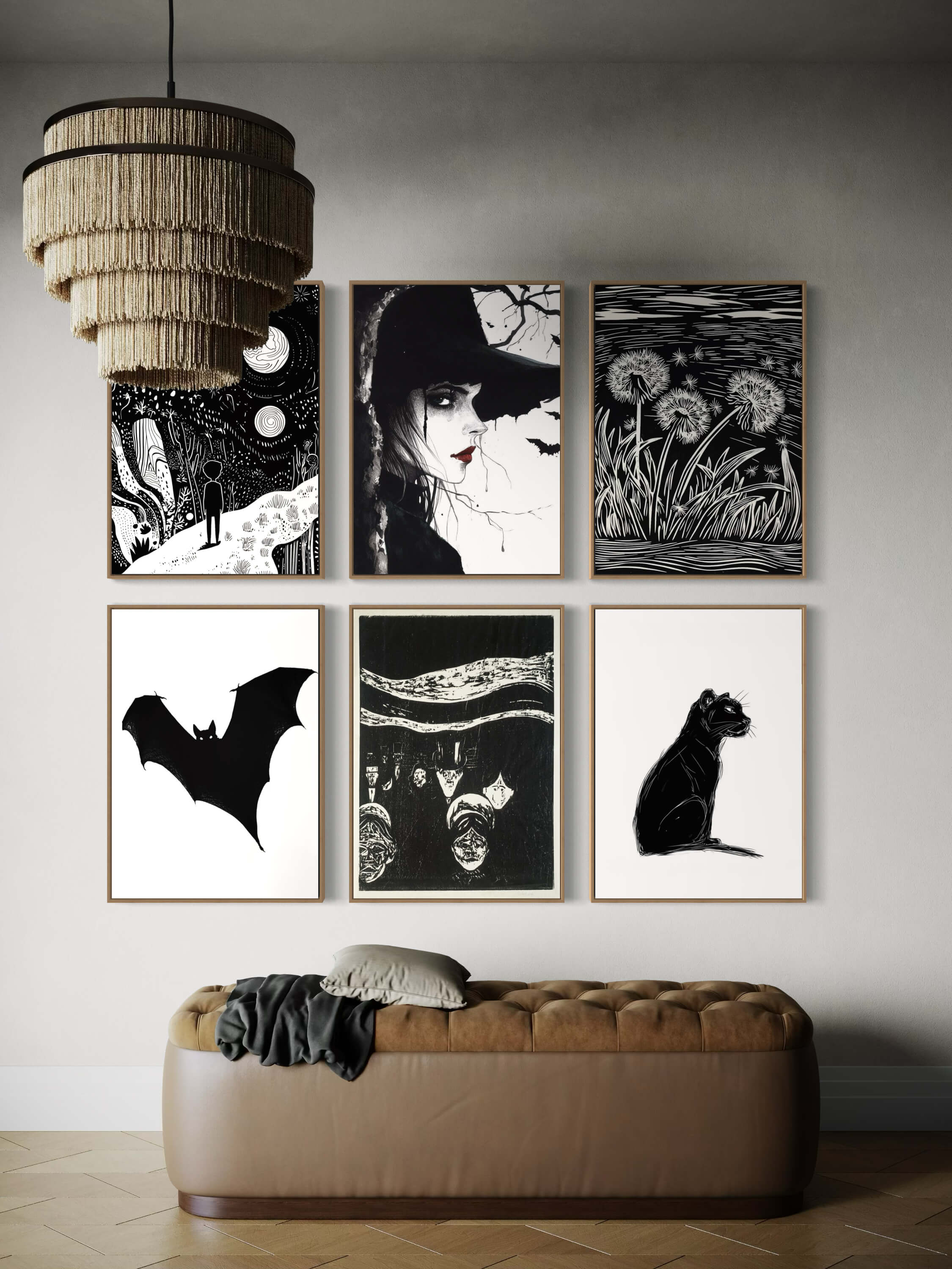 The black and white mood wall