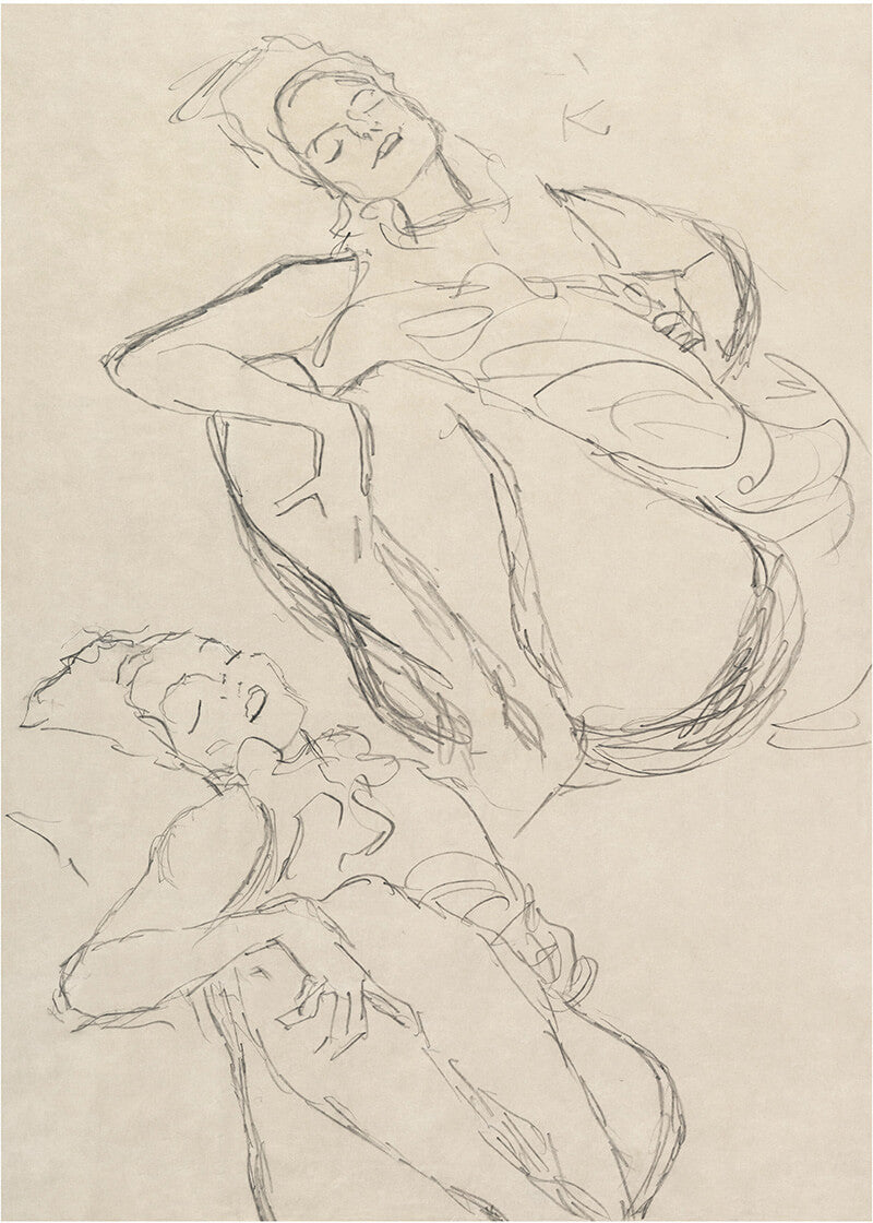 Two Studies for a Crouching Woman