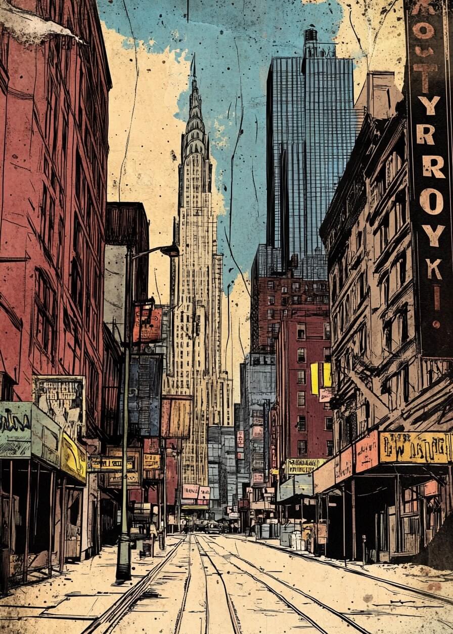 Vintage New York bybillede
