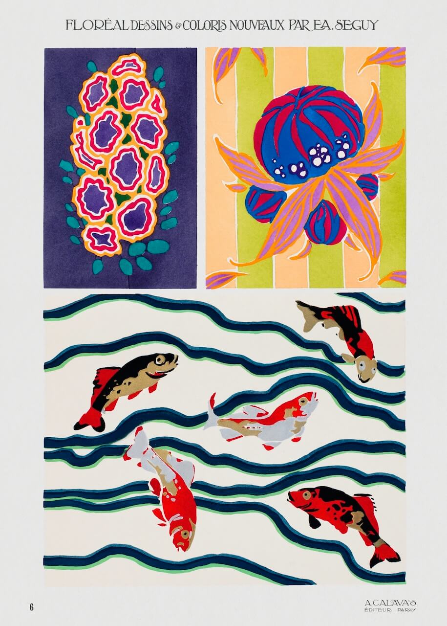 Vintage art deco & art nouveau pattern
