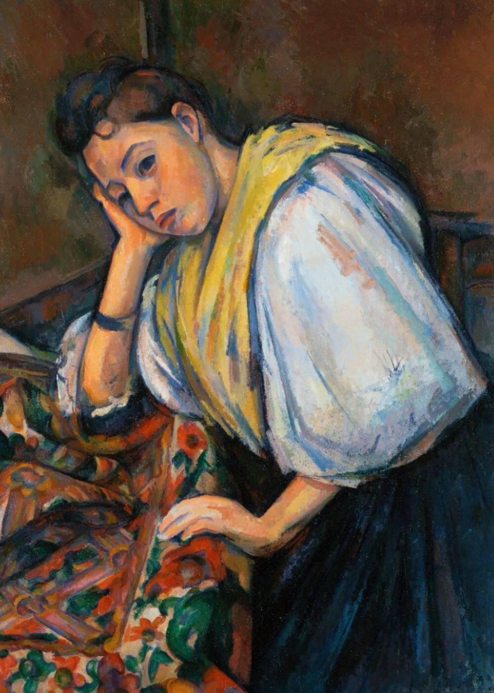 Young Italian Woman at a Table