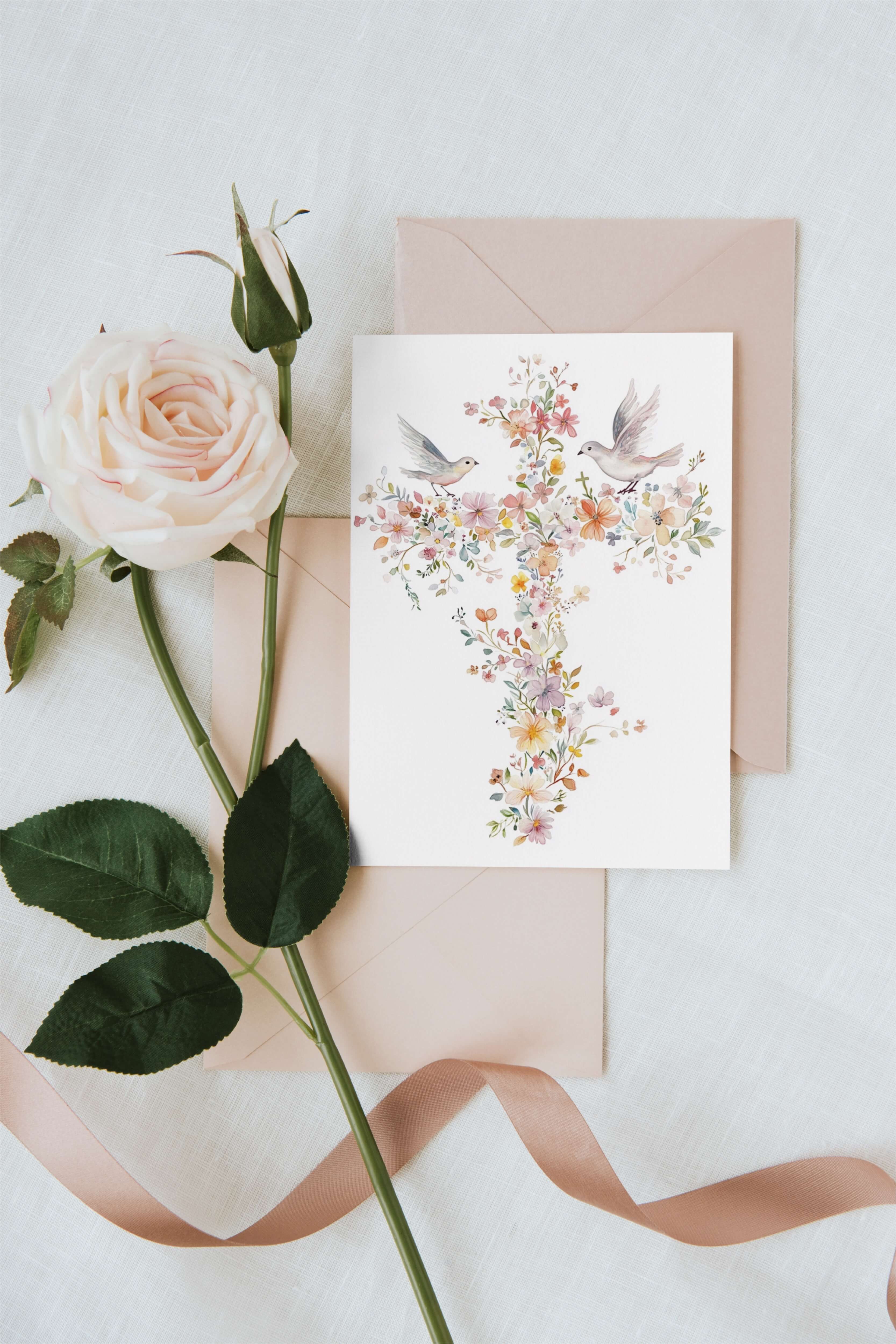 To duer på blomsterkors