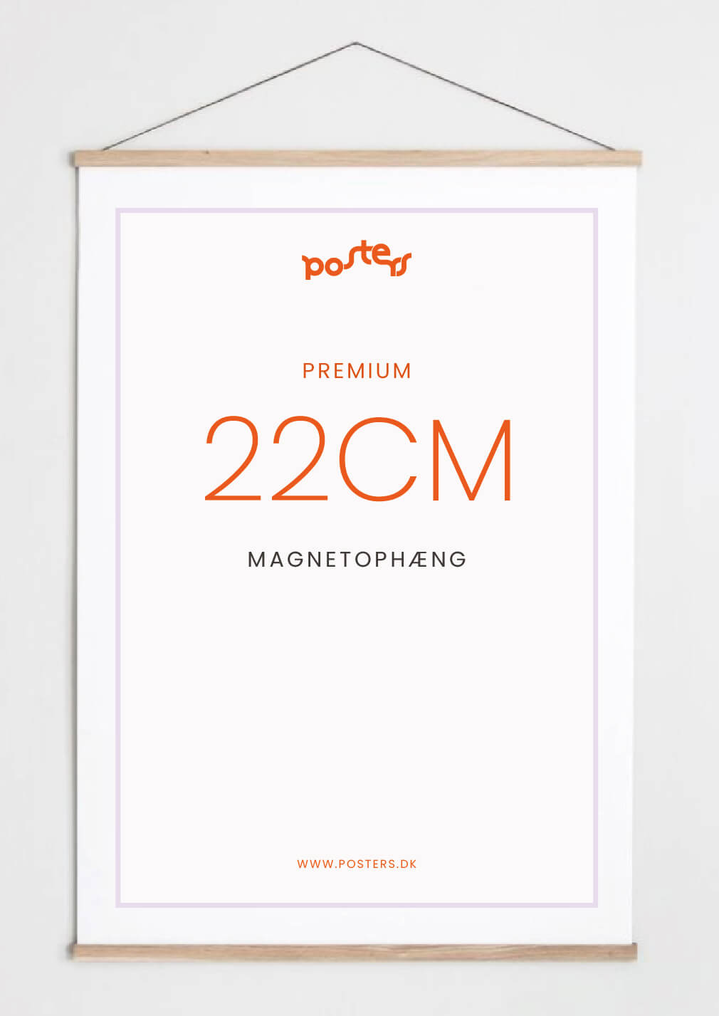 Magnetisk plakatophæng i egetræ 22 cm