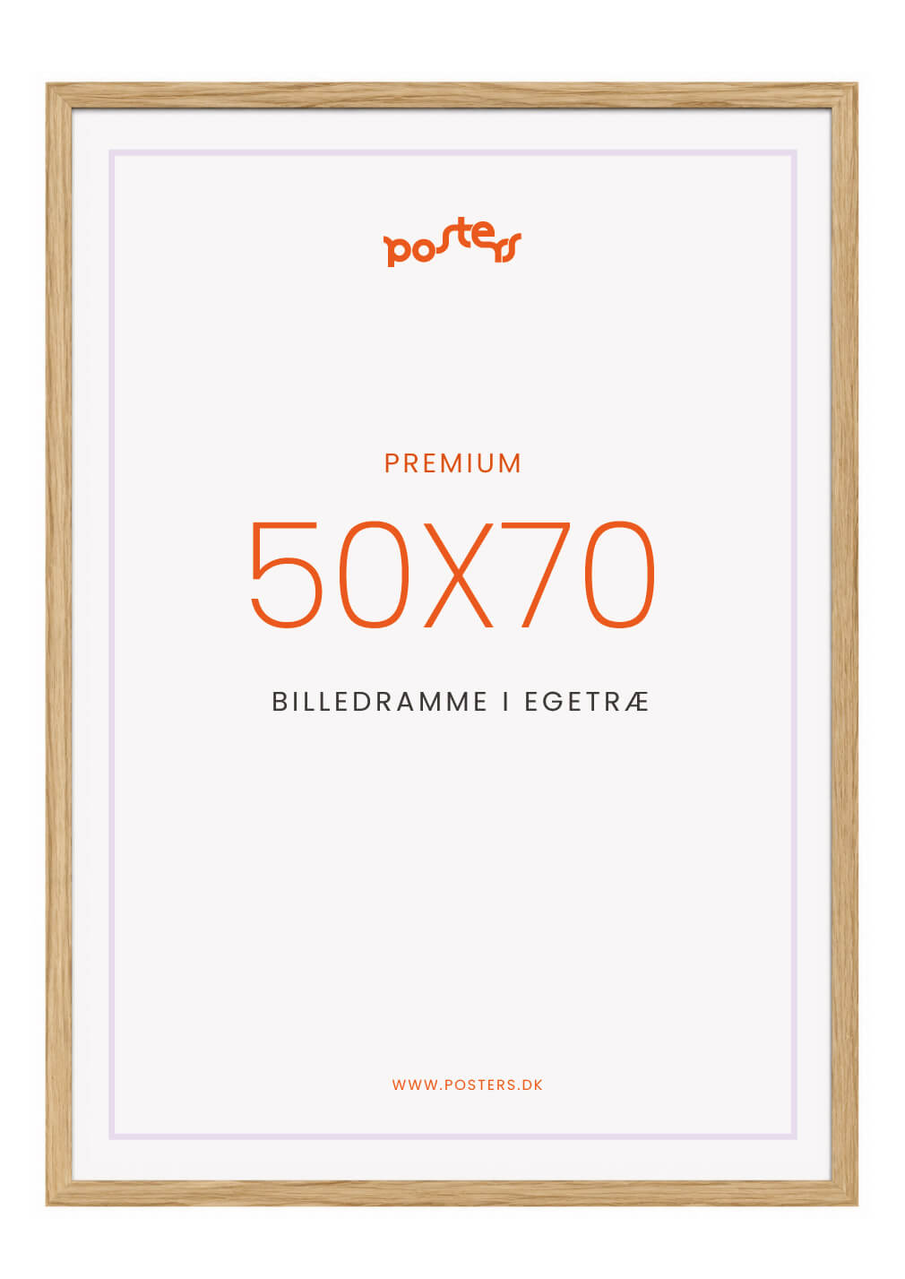 Billedramme egetræ 50x70