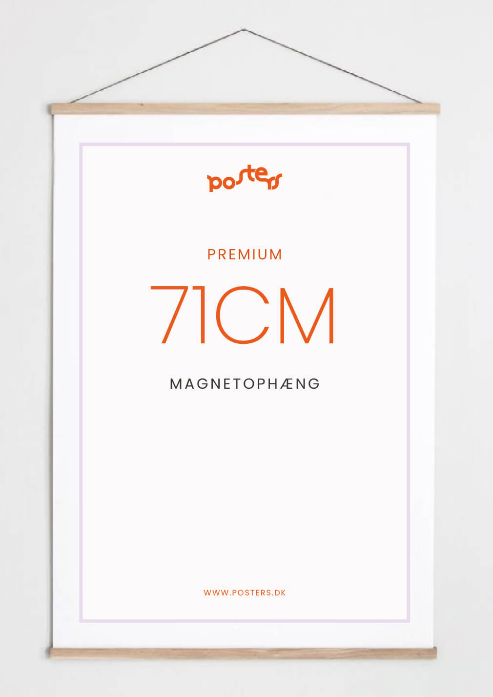 Magnetisk plakatophæng i egetræ 71 cm