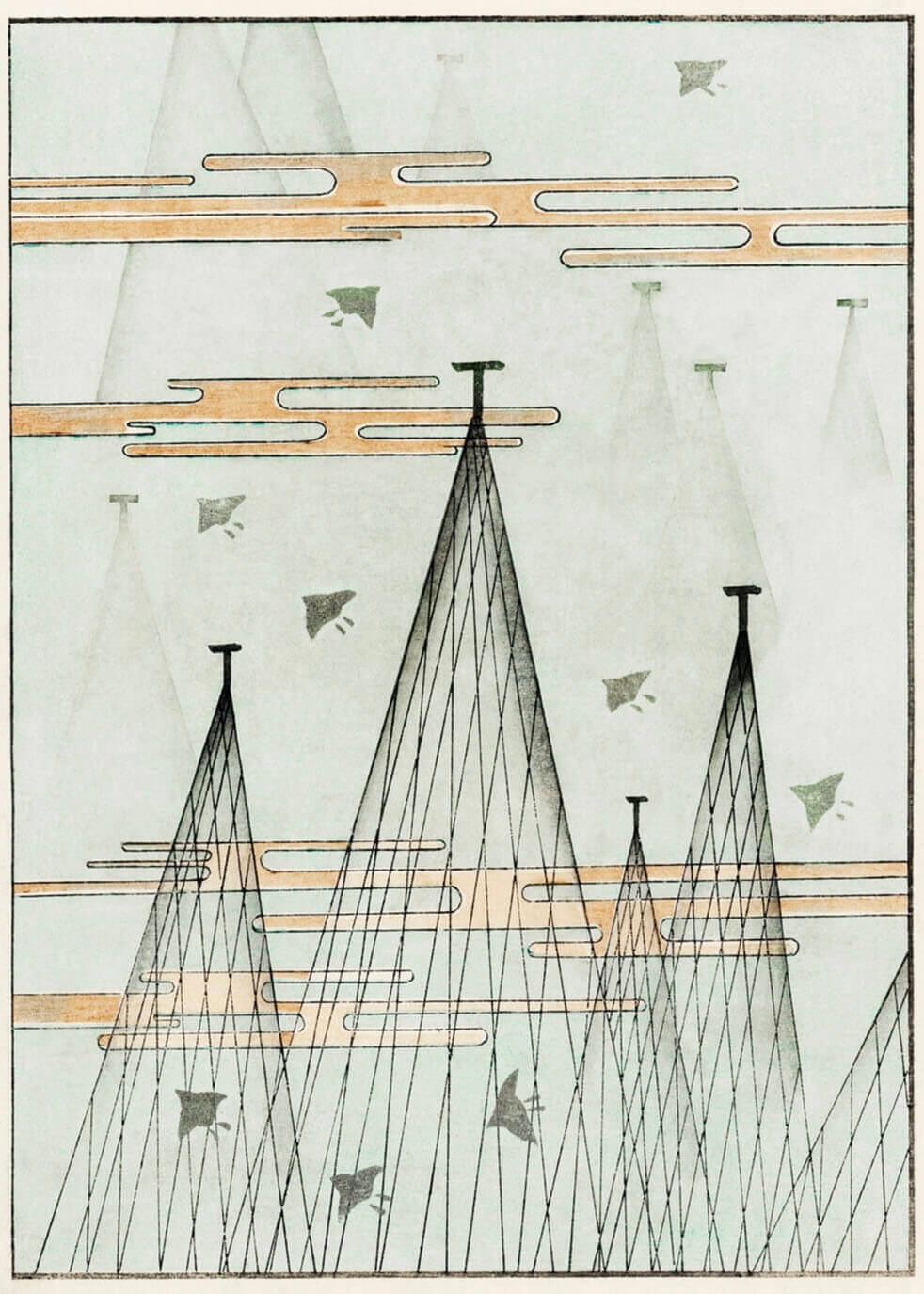 Abstrakt Japansk Geometrisk Kunst