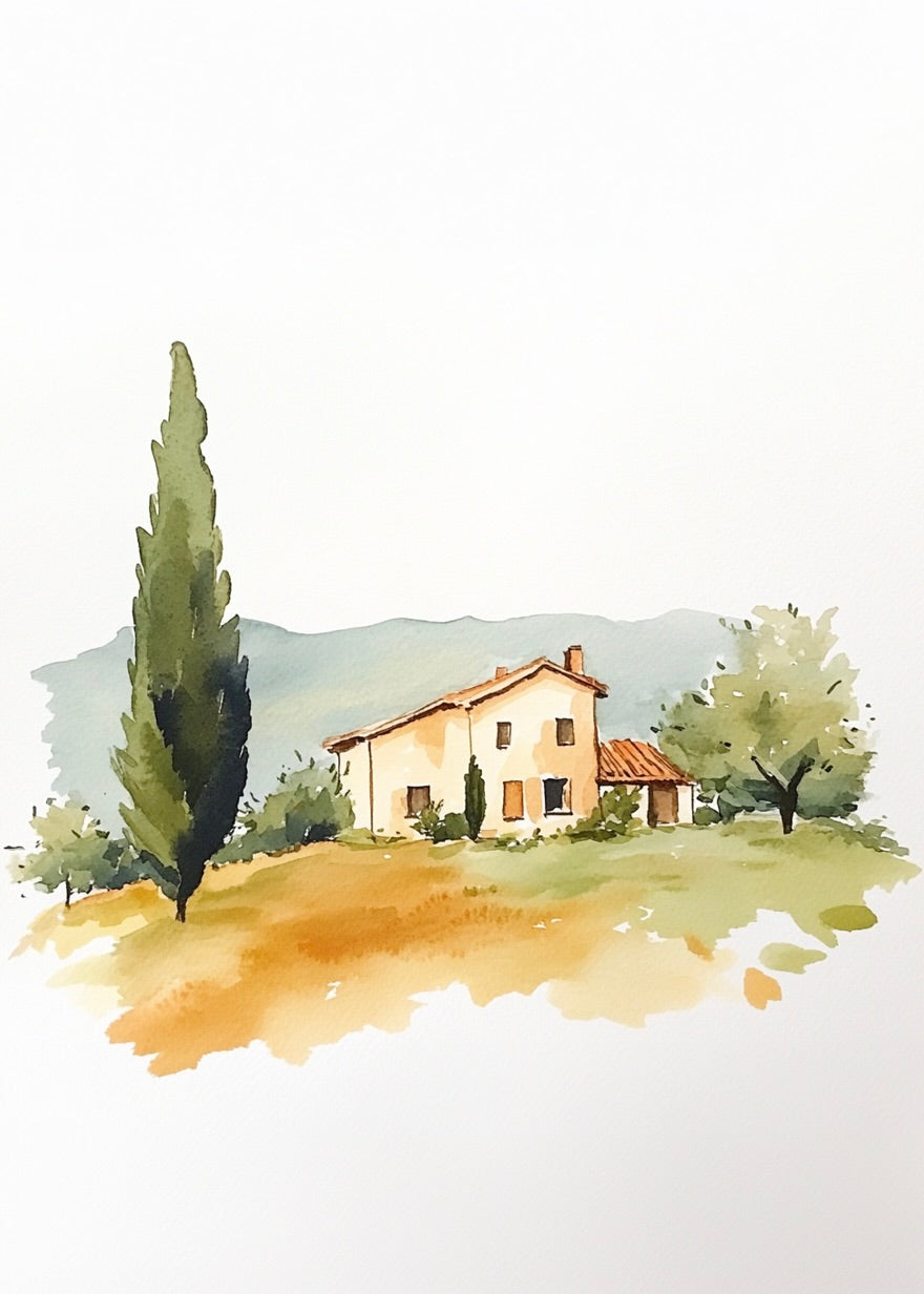 Akvarel i Provence