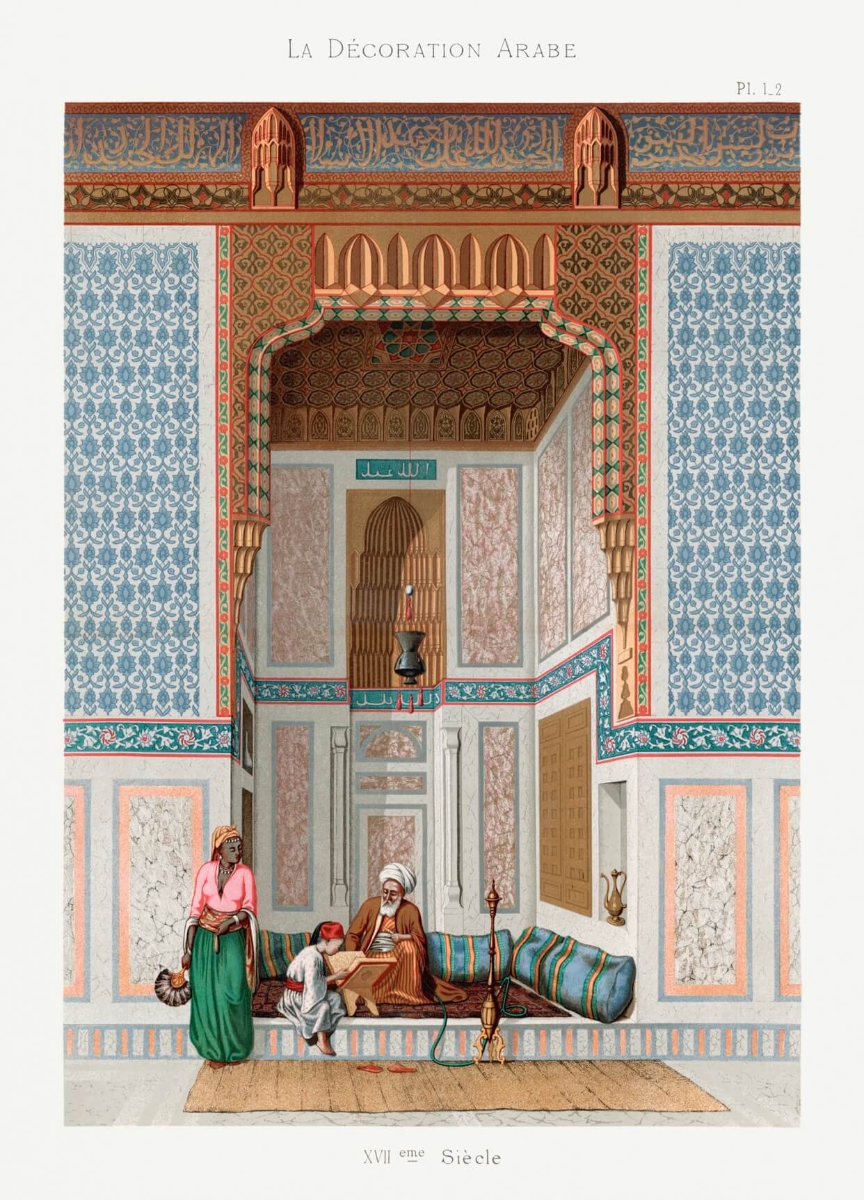 Arabisk litografi - Emile Prisses d’Avennes