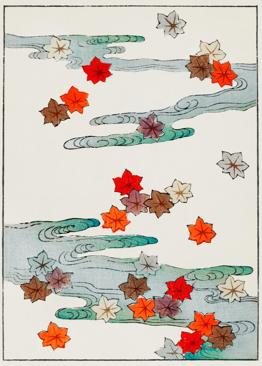 Autumn and Water Illustration