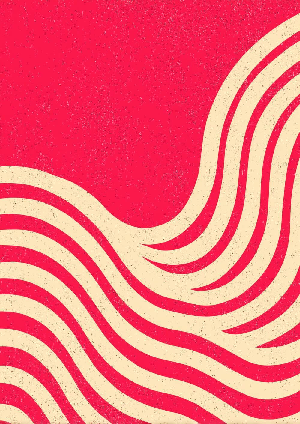 Bløde bølger - Grafisk plakat med bølgende linjer