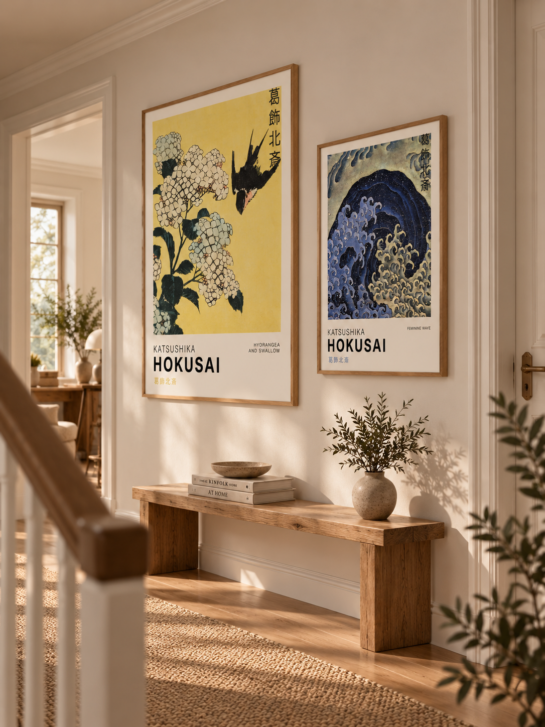 Hokusai Nature & Wave Billedvæg