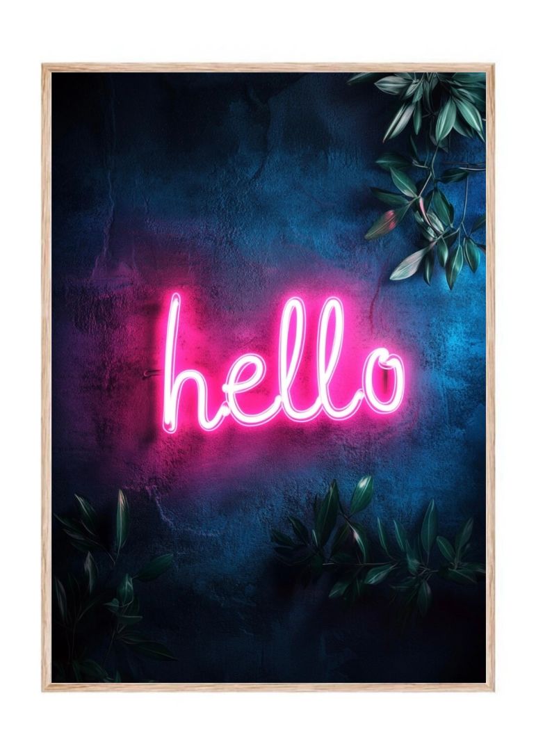 Neon hello