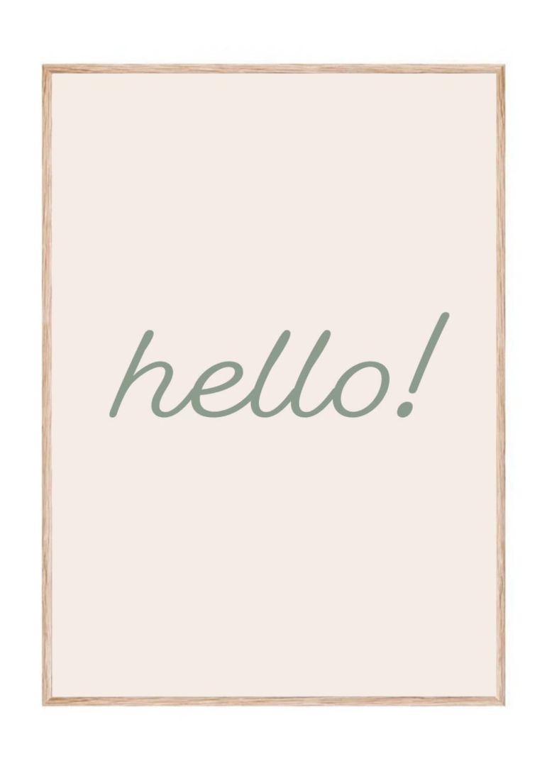 Hello - beige green