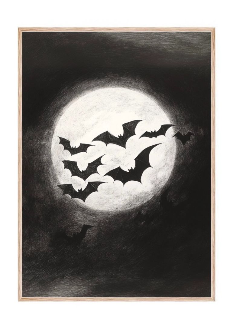 Bats in the moonlight