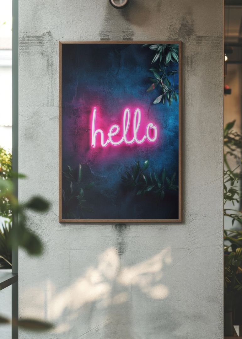 Neon hello