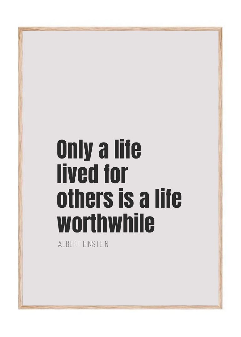 Only a life lived for others