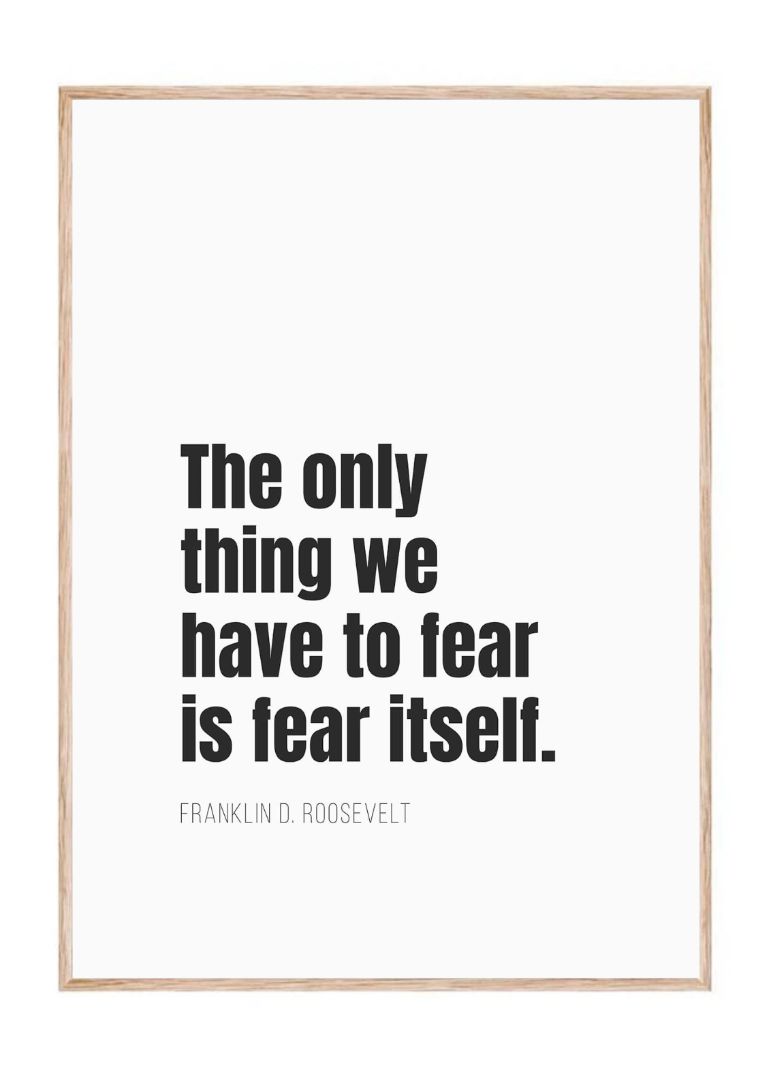 The only thing we have to fear is fear itself