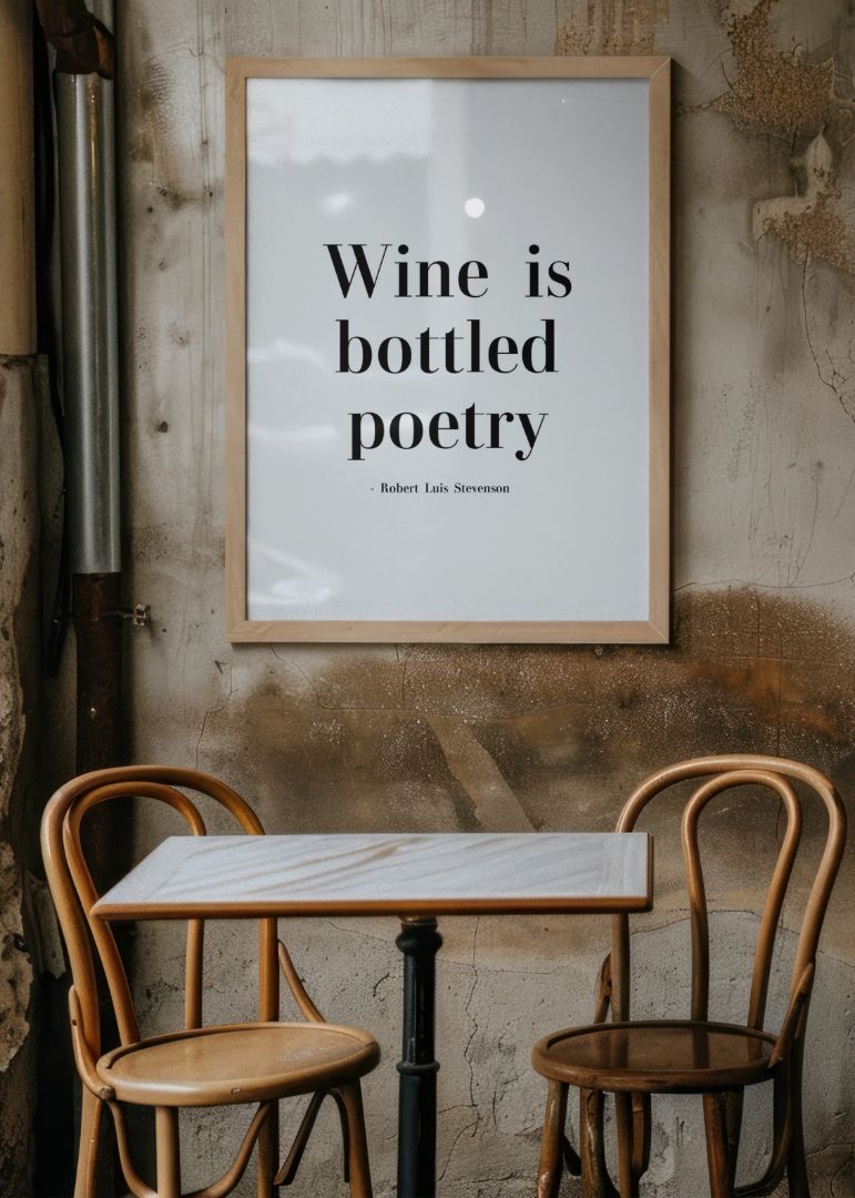 Wine is bottled poetry