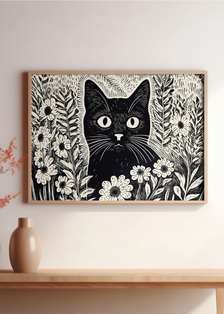 Cat linoleum