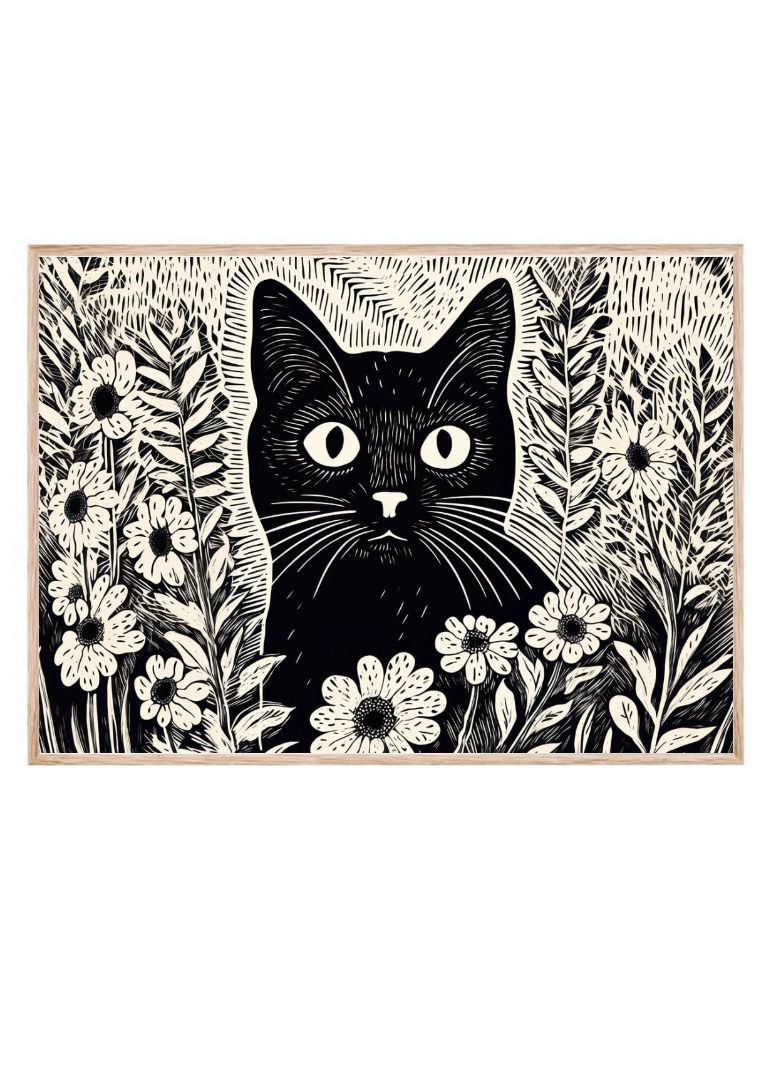 Cat linoleum