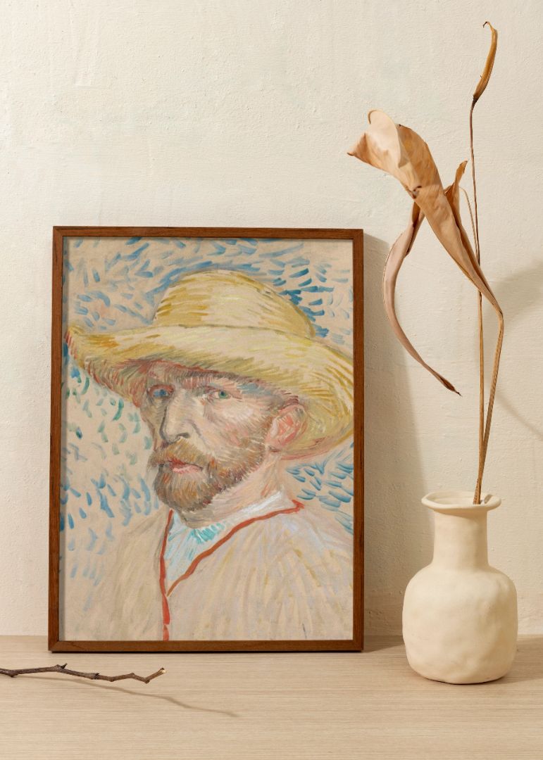 Self-Portrait with a Straw Hat (1887)