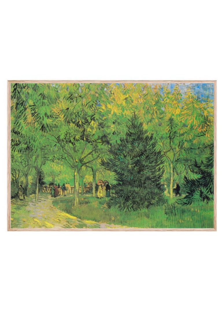 Path in the Park of Arles with Walkers (1888)