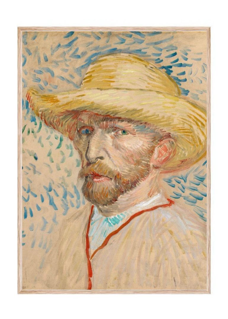 Self-Portrait with a Straw Hat (1887)