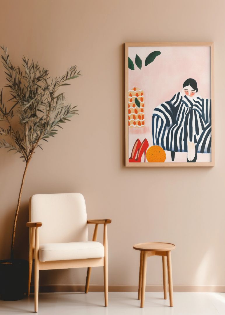 Japansk Sol & Stil Billedvæg