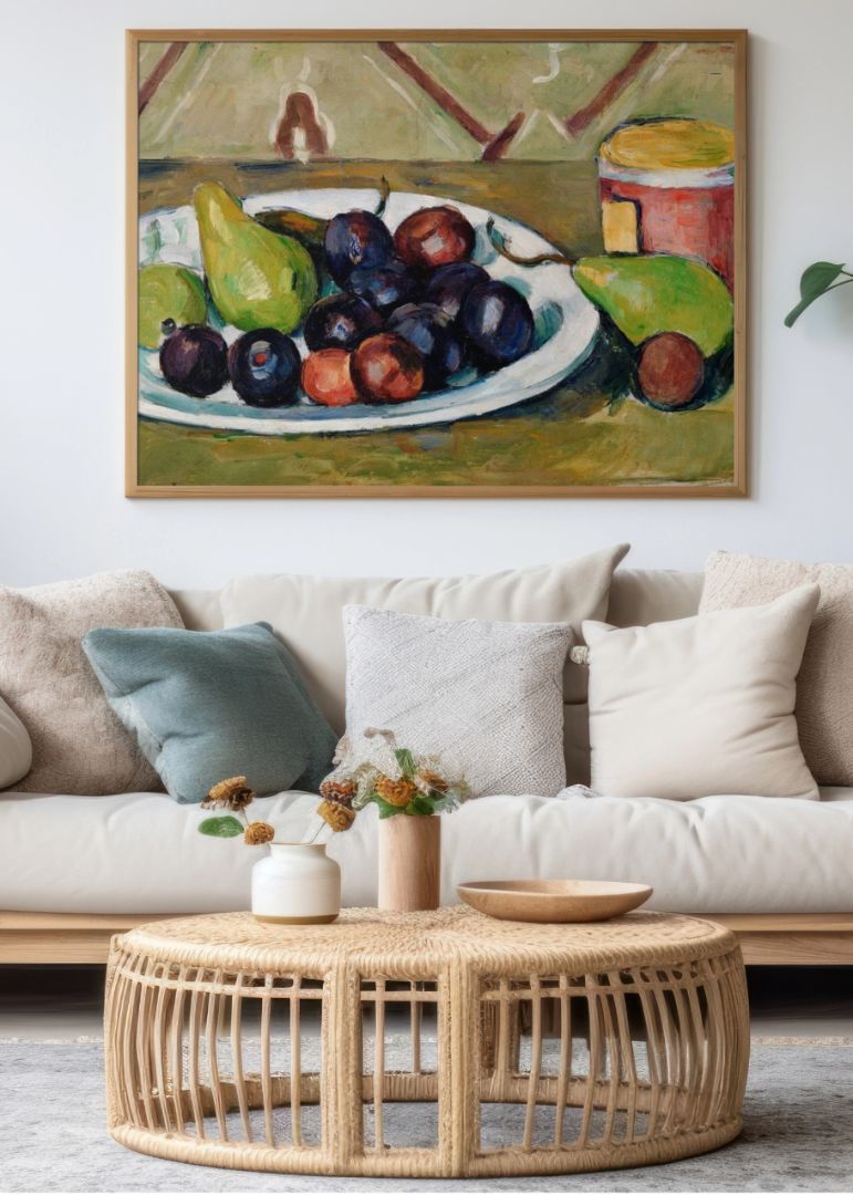 Plate with Fruit and Pot of Preserves