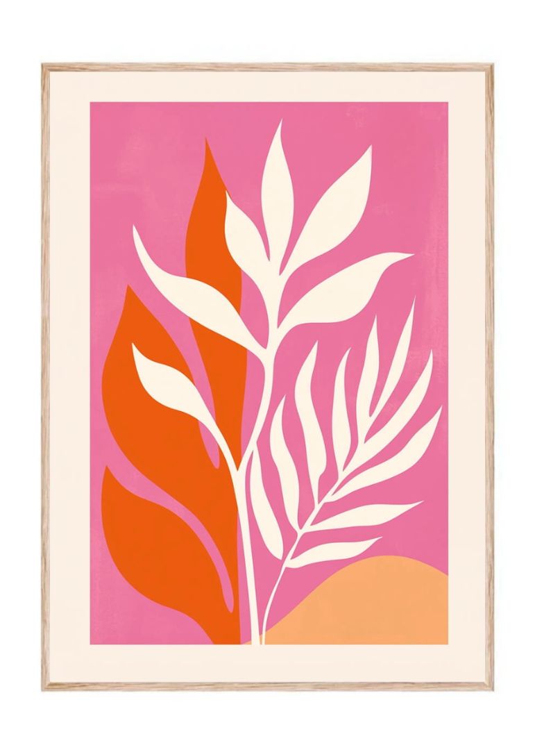 Pink Orange Floral