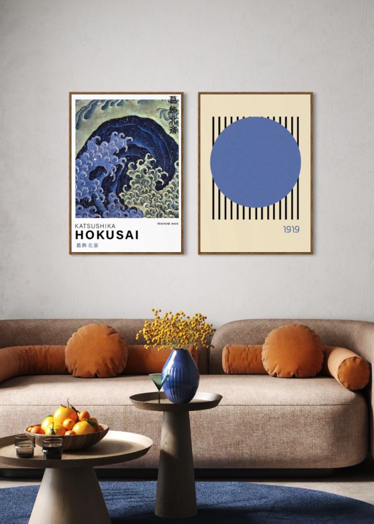 Bølge & Geometri Billedvæg