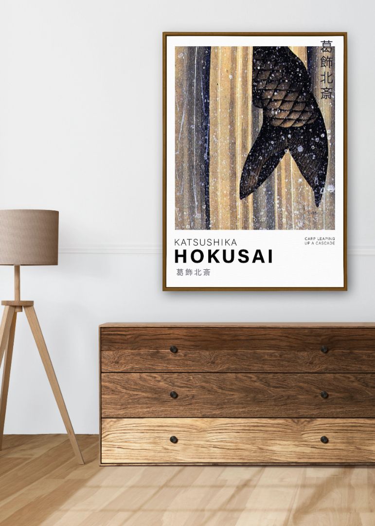 Carp leading up a cascade