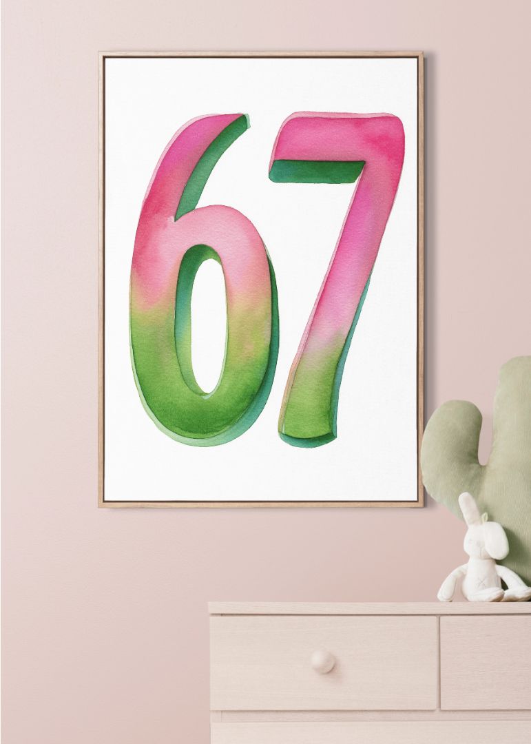 Six seven water colour