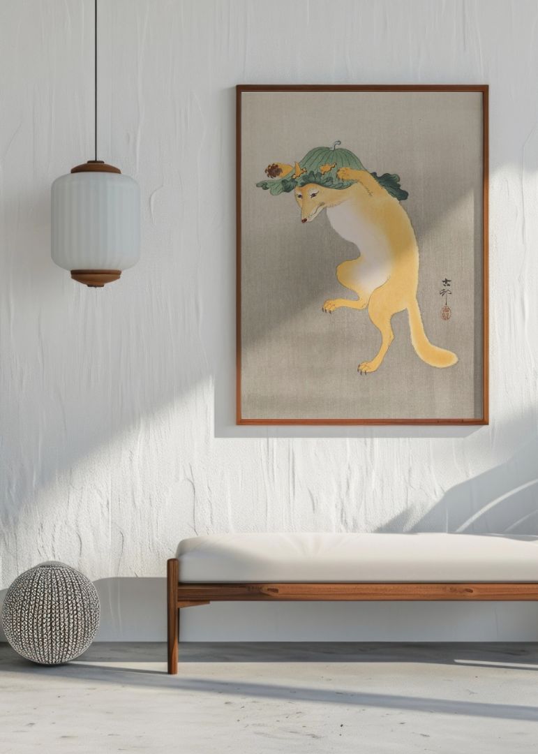 Dancing Fox with Lotus