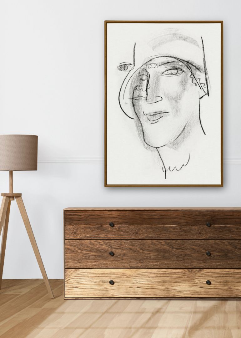 Woman's head and face