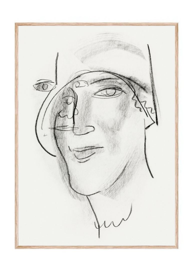 Woman's head and face