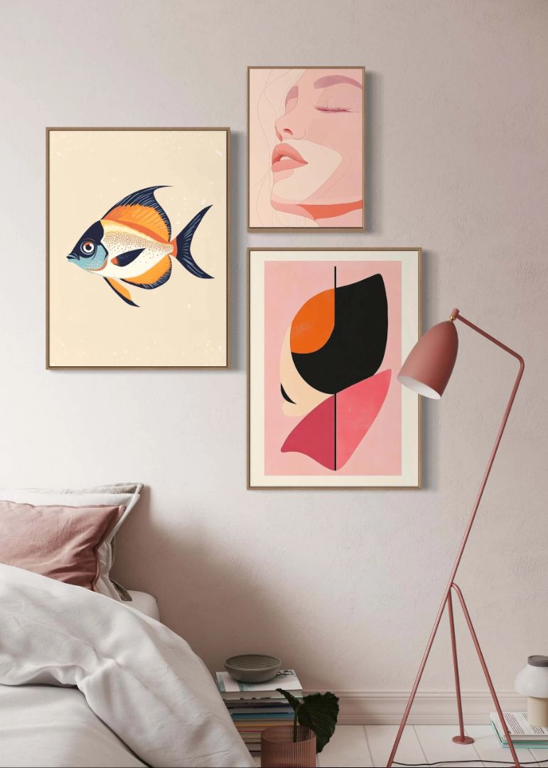 Bedroom pink - billedvæg
