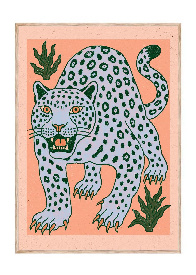 Lilla leopard på jagt