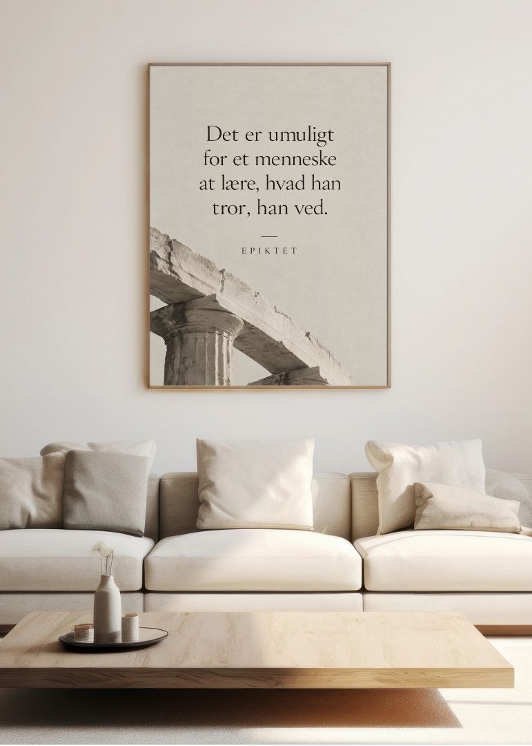 Det er umuligt for et menneske at lære, hvad han tor, han ved