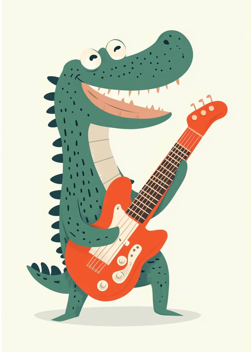 Crocodile guitar