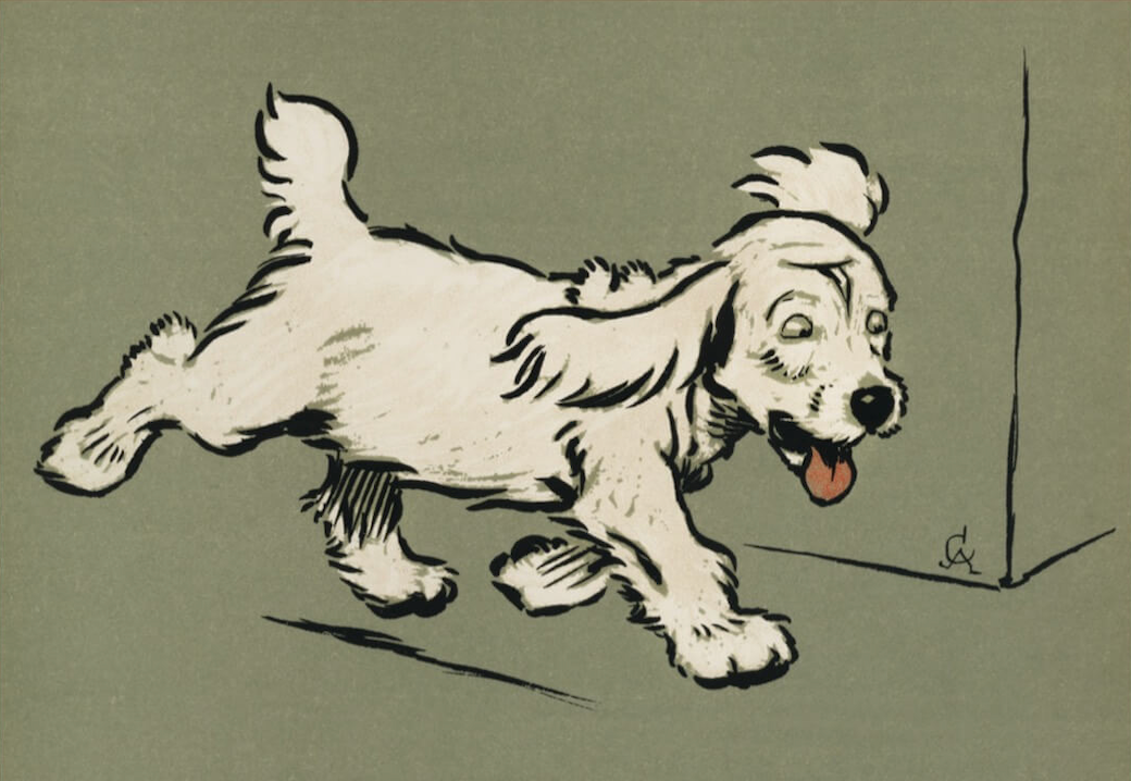 Den hvide hund af Cecil Aldin