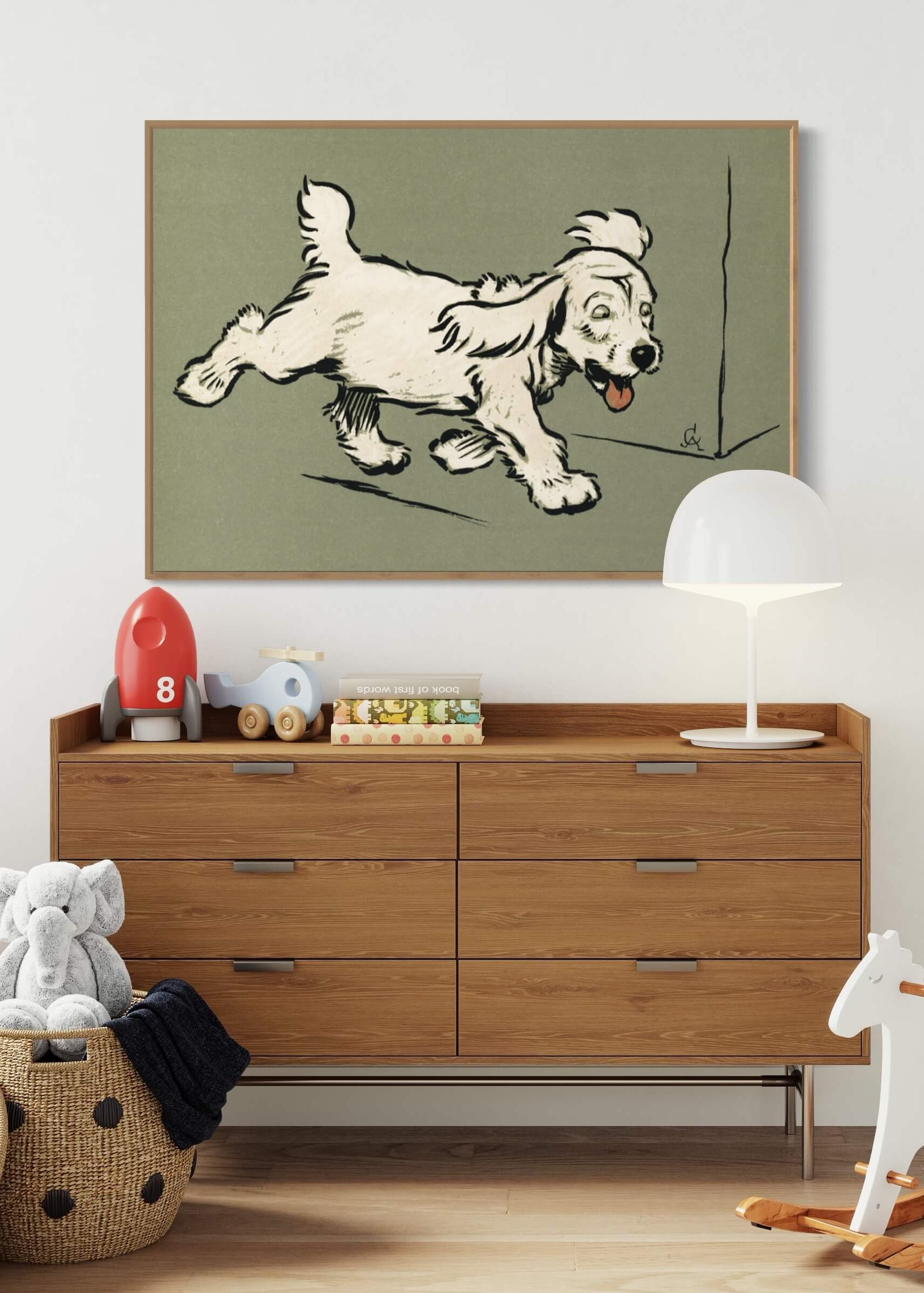 Den hvide hund af Cecil Aldin
