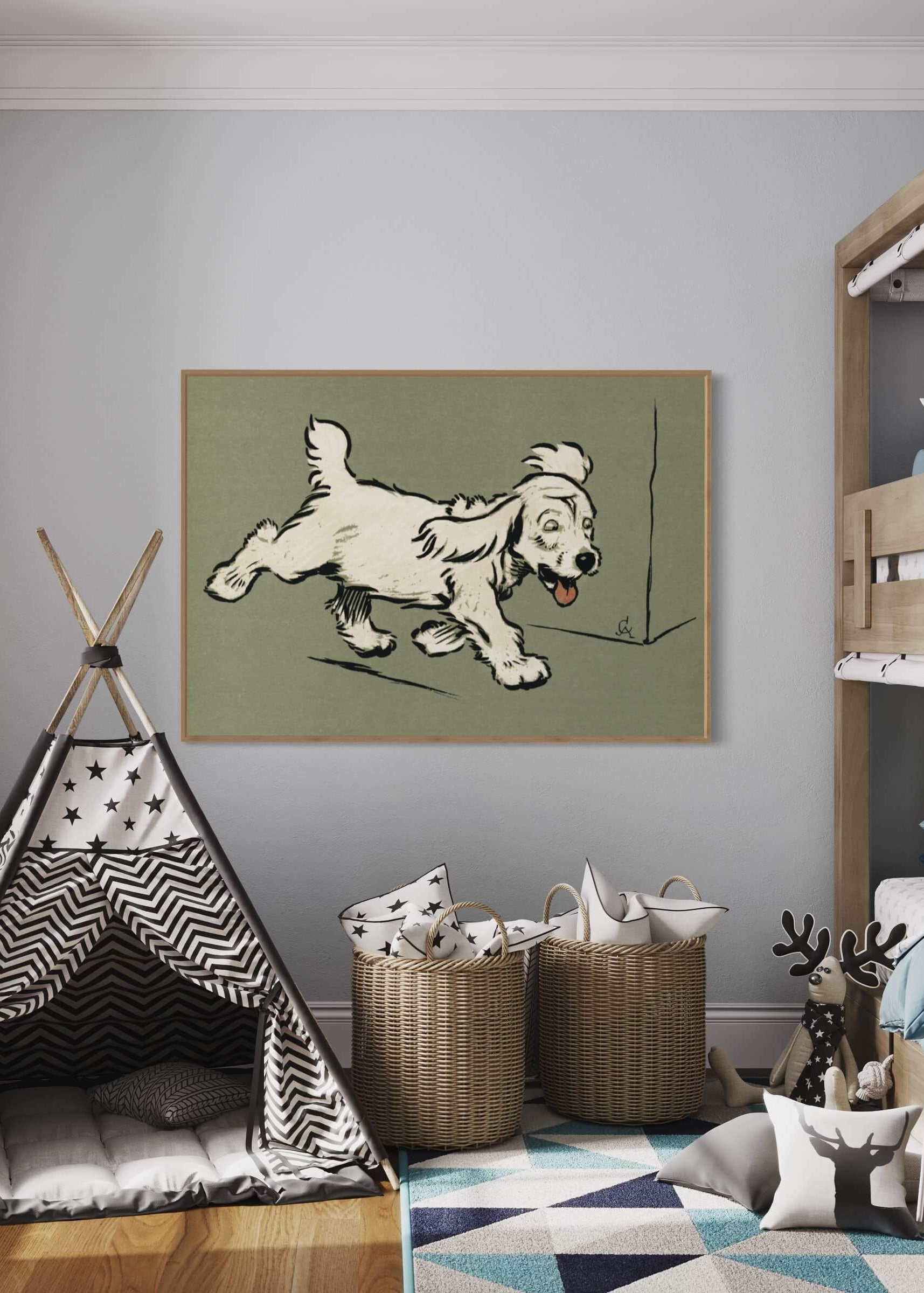 Den hvide hund af Cecil Aldin
