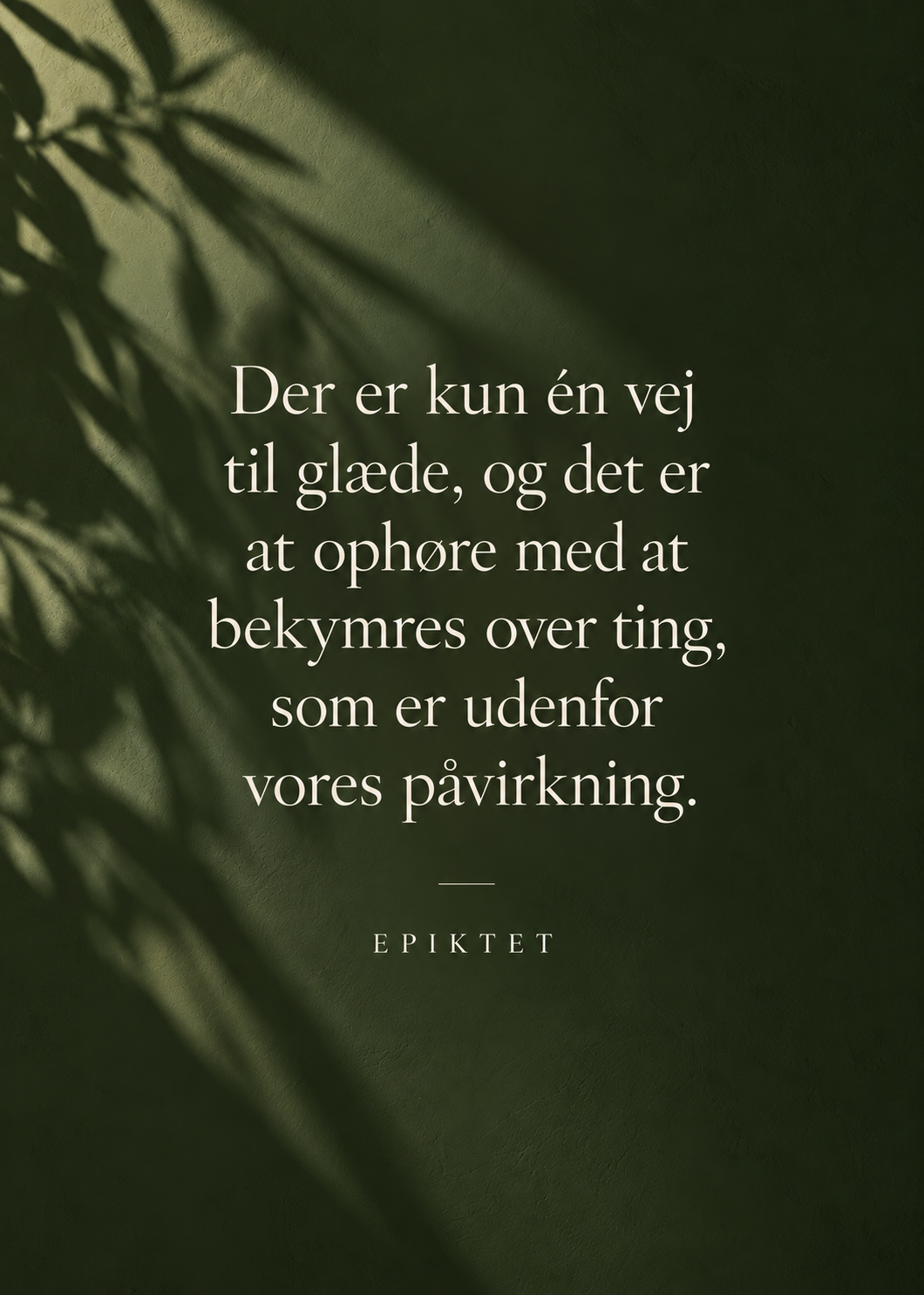 Der er kun en vej til glæde