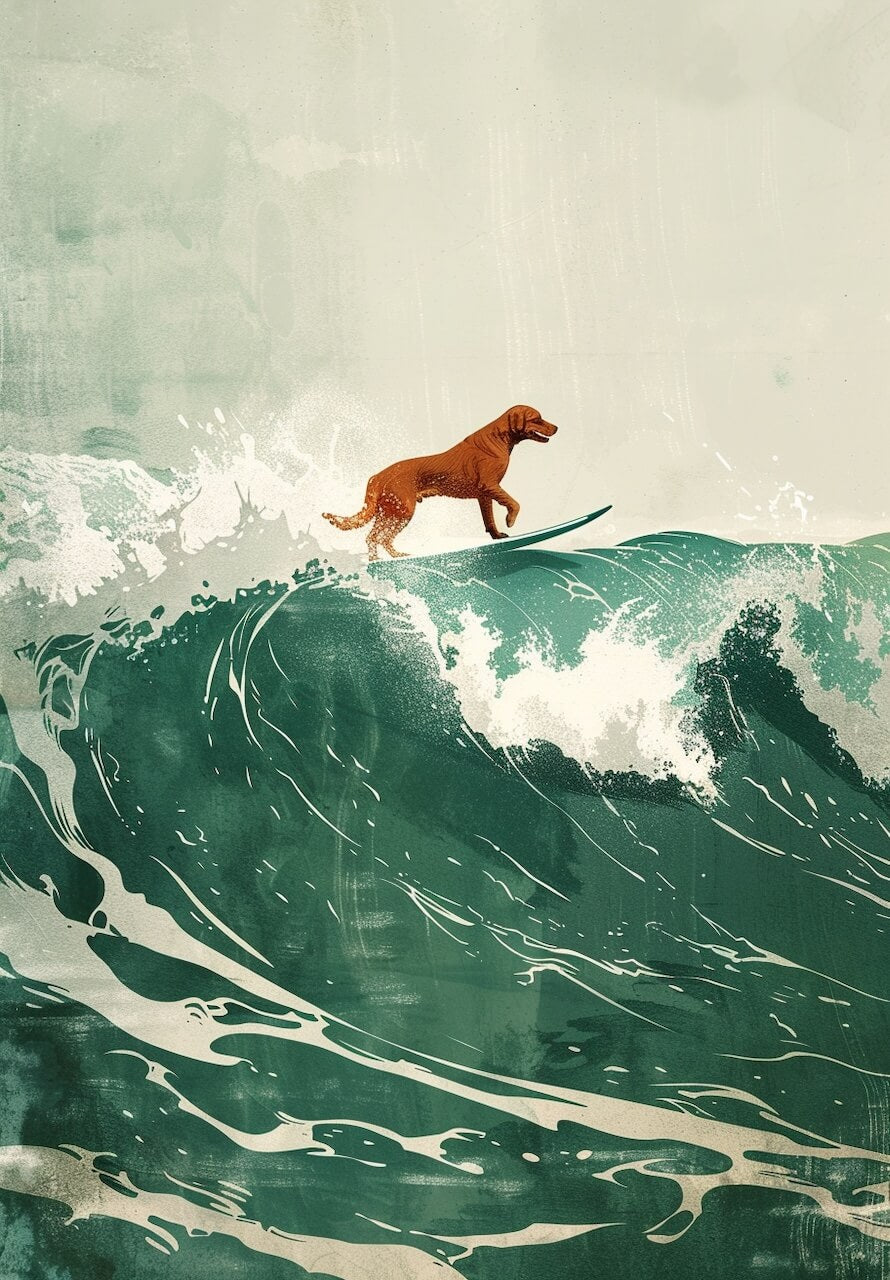 Dog surfing 101