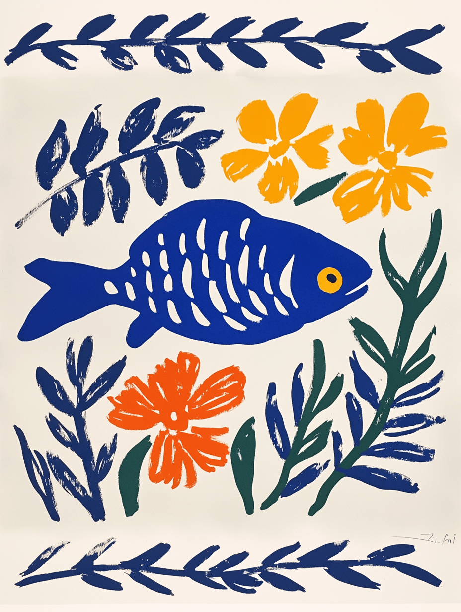 Fisk Matisse style