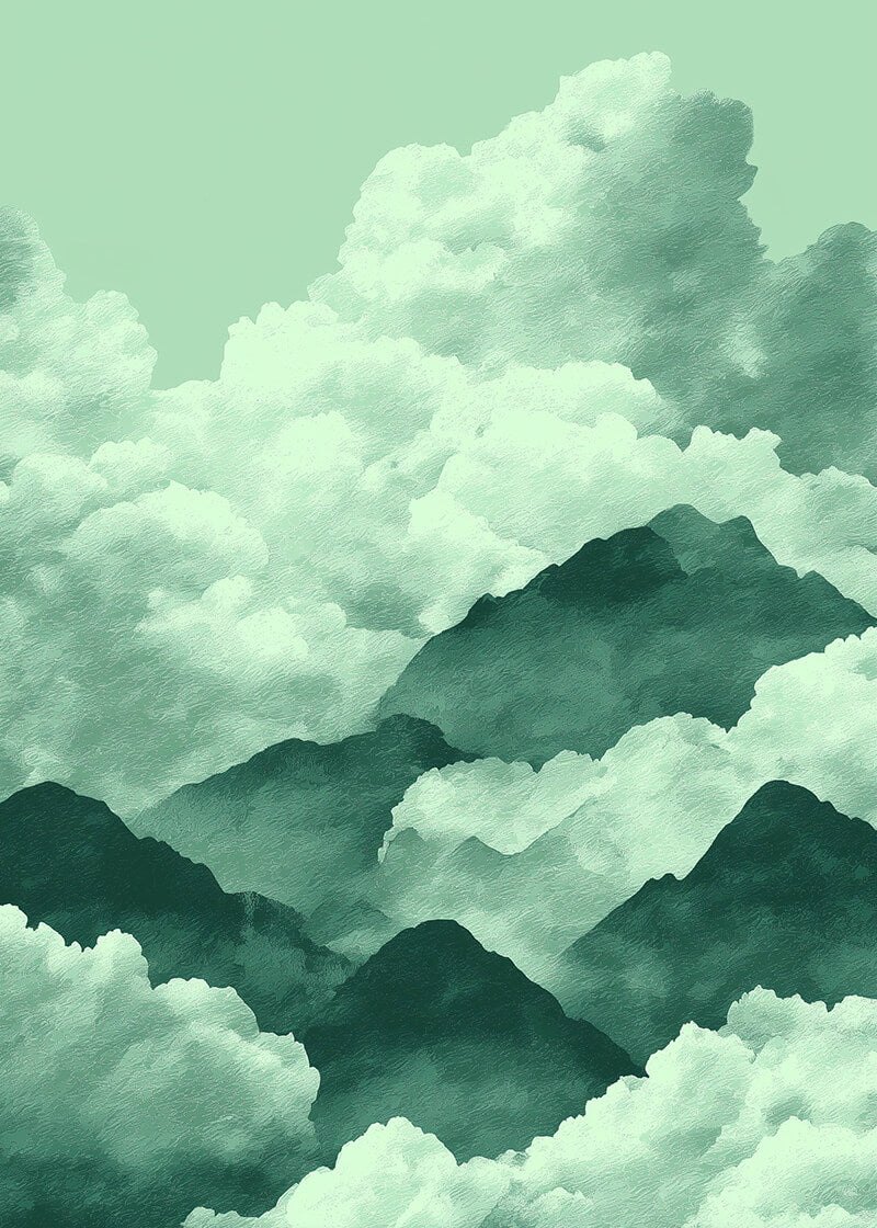 Green Cloudy Sky